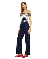KanCan Women's Usa Kayla High Rise Wide Leg Trouser Jeans