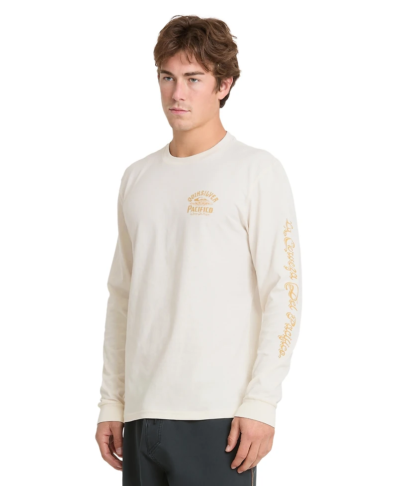 Quiksilver Men's Pacifico Signage Crewneck Long-Sleeve T-Shirt