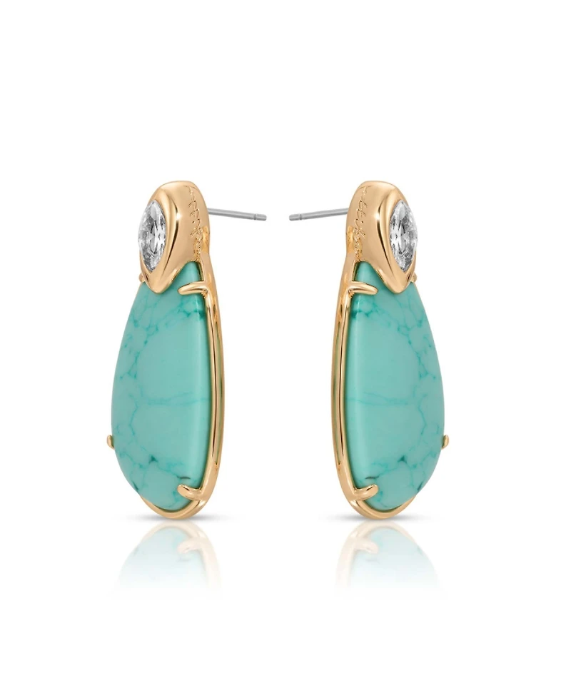 Ettika Gold-Plated Majestic Stone Earrings