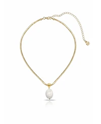 Ettika Gold-Plated Bone Pendant Snake Chain Necklace