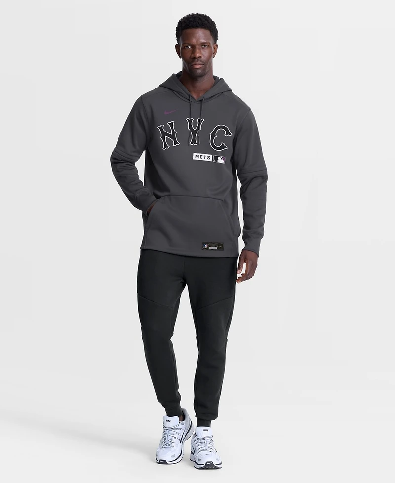 Nike Men's Anthracite New York Mets Authentic Collection City Connect Therma-fit Hoodie