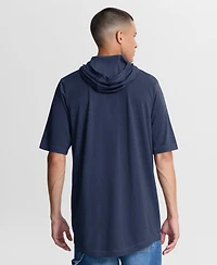 Nike Men's Navy Detroit Tigers Arched Wordmark Tri-Blend Hooded T-Shirt