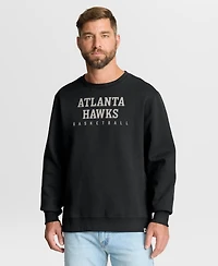 Fanatics Men's Black Atlanta Hawks Crossover Collection Defensive Rotation Drill Premium Pullover Sweatshirt