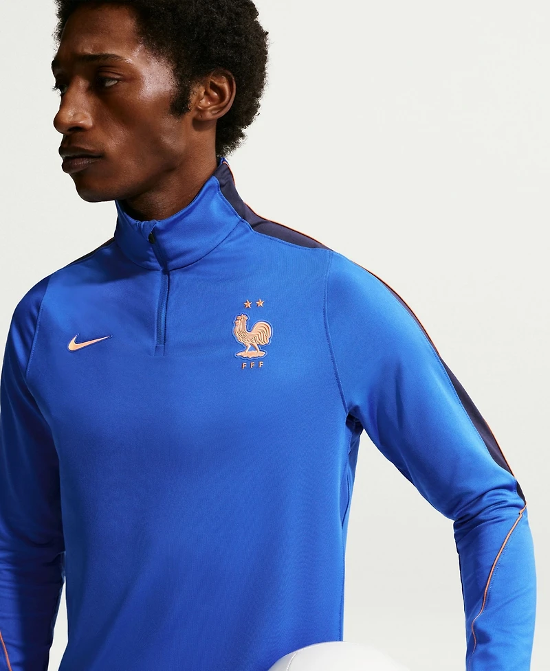 Nike Men's Blue France National Team 2026 Strike Dri-fit Quarter-Zip Drill Top