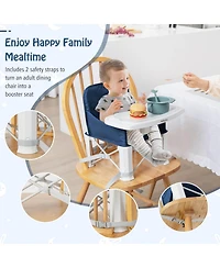 Costway Baby Travel Booster Seat with Double Tray Portable Folding Dining Chair