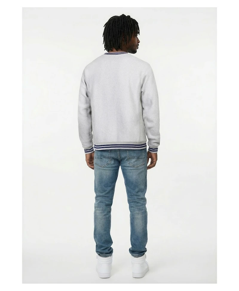 Champion Men's Heather Gray New York Mets Reverse Weave Sweatshirt