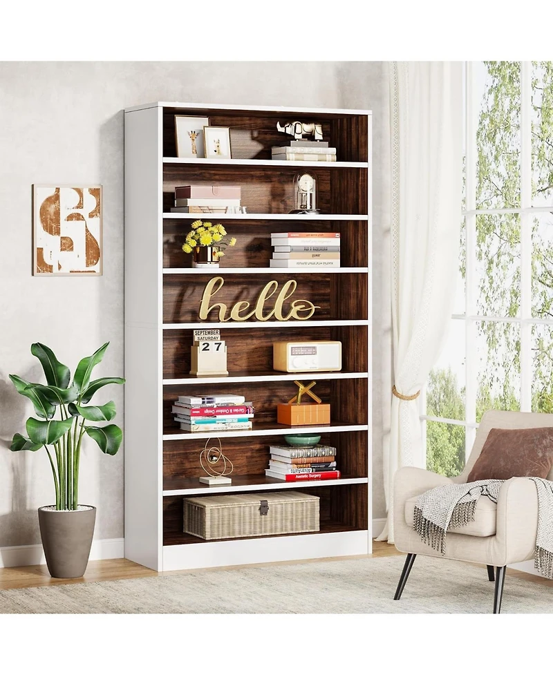 Slickblue Freestanding 9-Tier Bookshelf Organizer for Home or Office Display