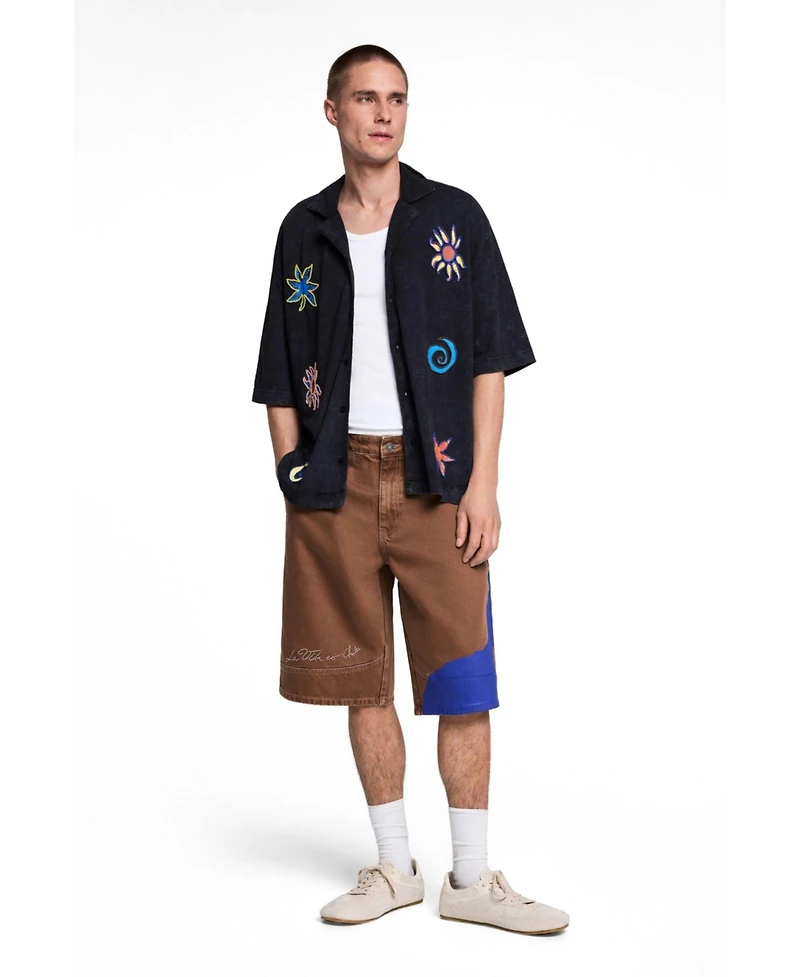 Desigual Men's Embroidered cotton shirt