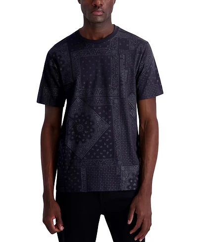Karl Lagerfeld Paris Men's Bandana Print T-Shirt