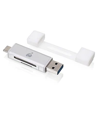 Iogear Usb C Duo Card Reader Sd MicroSD Mmc Rs Mmc