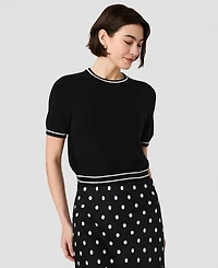 French Connection Women's Babysoft Short-Sleeve Rib Stripe Top