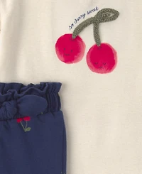 Carter's Baby Girls' Cherry Short-Sleeve Bodysuit and Pant, 2-Piece Set