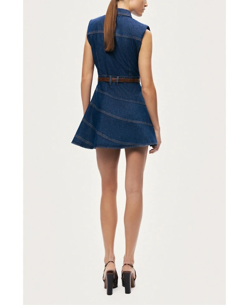 Nocturne Women's Belted Denim Mini Dress