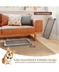 Cozito 30 in Tall Wooden Pet Fence for Cats, Small and Medium Dogs