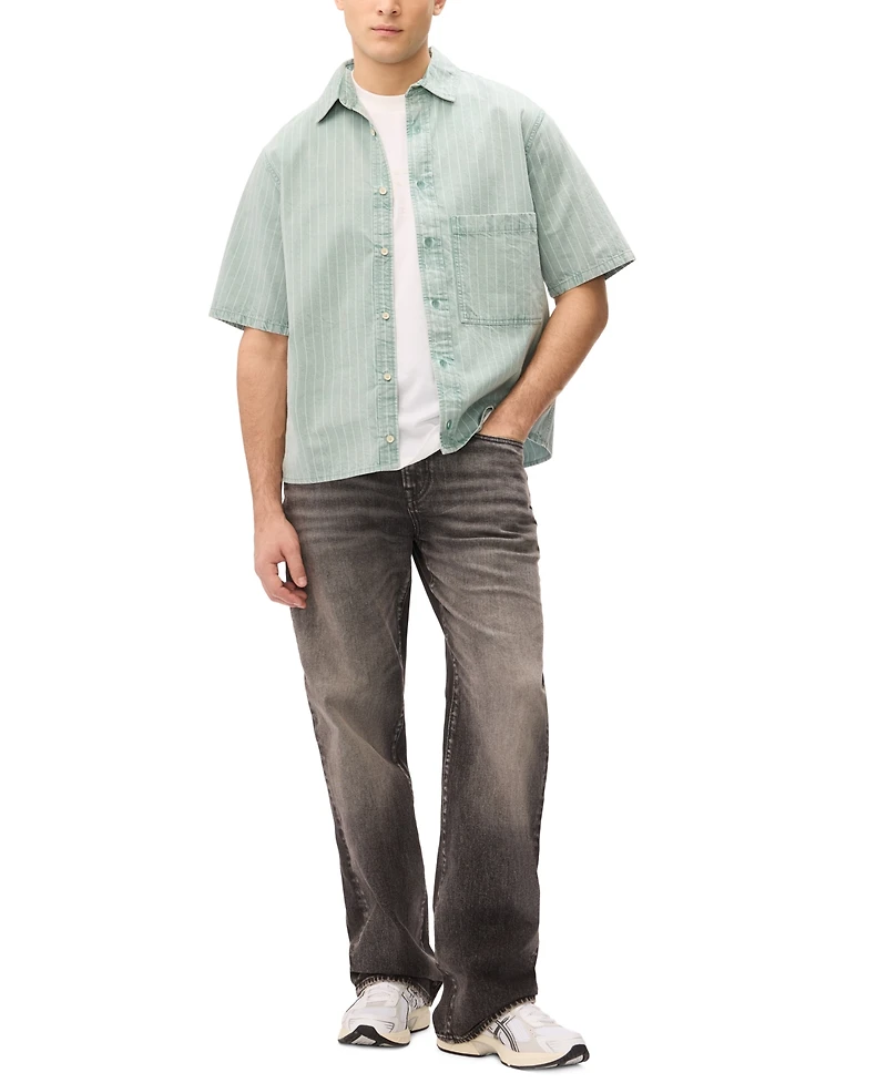Buffalo David Bitton Men's Vertical Stripe Pattern Shirt