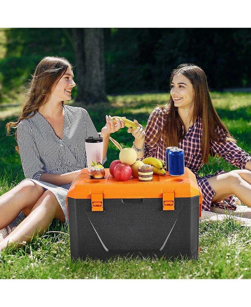 Cozito Portable Cooler, 63 Hard Cooler with Handles, Cup Holder and Pe Pp Insulated Body