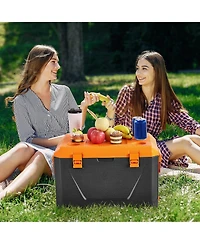 Cozito Portable Cooler, 63 Hard Cooler with Handles, Cup Holder and Pe Pp Insulated Body