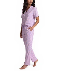 Vera Bradley Women's Mix Match Notch Neck Top and Mid-Rise Shorts, 3-Piece set