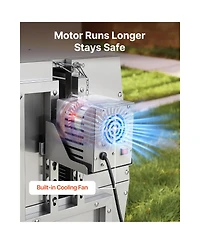 Cozito Rotisserie Grill, 38W Stainless Steel Spit Roaster with Wheels