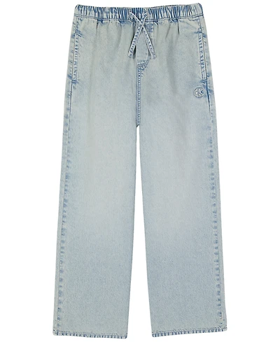 Calvin Klein Girls' 7-16 Wide-Leg Denim Jeans