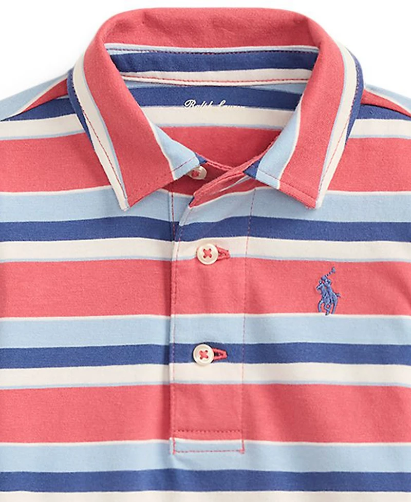 Polo Ralph Lauren Baby Boys' Striped Cotton Jersey Shirt and Shorts, 2-Piece Set
