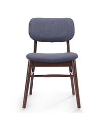 Rainsken Modern Dining Chairs Set of 2, Rubberwood Frame Upholstered Chair, for Living Room