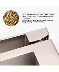 Phying Single Handle Bathroom Faucet, Brushed Nickel Single Hole Bathroom Faucet, Solid Brass Modern Bathroom Sink Faucet