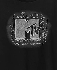 Hybrid Apparel Plus Mtv Chalkboard Logo Graphic T-Shirt