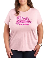 Hybrid Apparel Plus Barbie Teacher Graphic T-Shirt