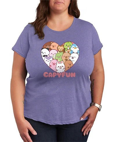 Hybrid Apparel Plus CapyFun Friends Collage Graphic T-Shirt