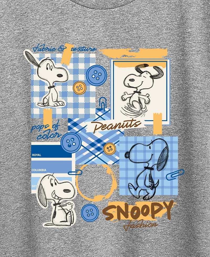 Hybrid Apparel Plus Peanuts Snoopy Fashion Sketchbook Graphic T-Shirt