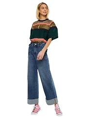 KanCan Women's Haylee Ultra High Rise 90's Wide Leg Jeans
