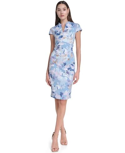 Calvin Klein Women's Polyester-Blend Printed Sheath Dress