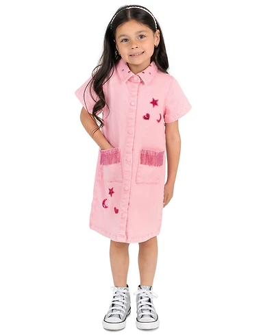 Rare Editions Girls' 2T-6X Short-Sleeve Dress