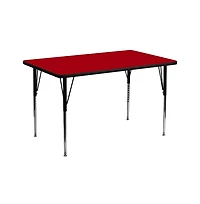 Emma+Oliver 30X60 Rectangle Laminate Adjustable Activity Table