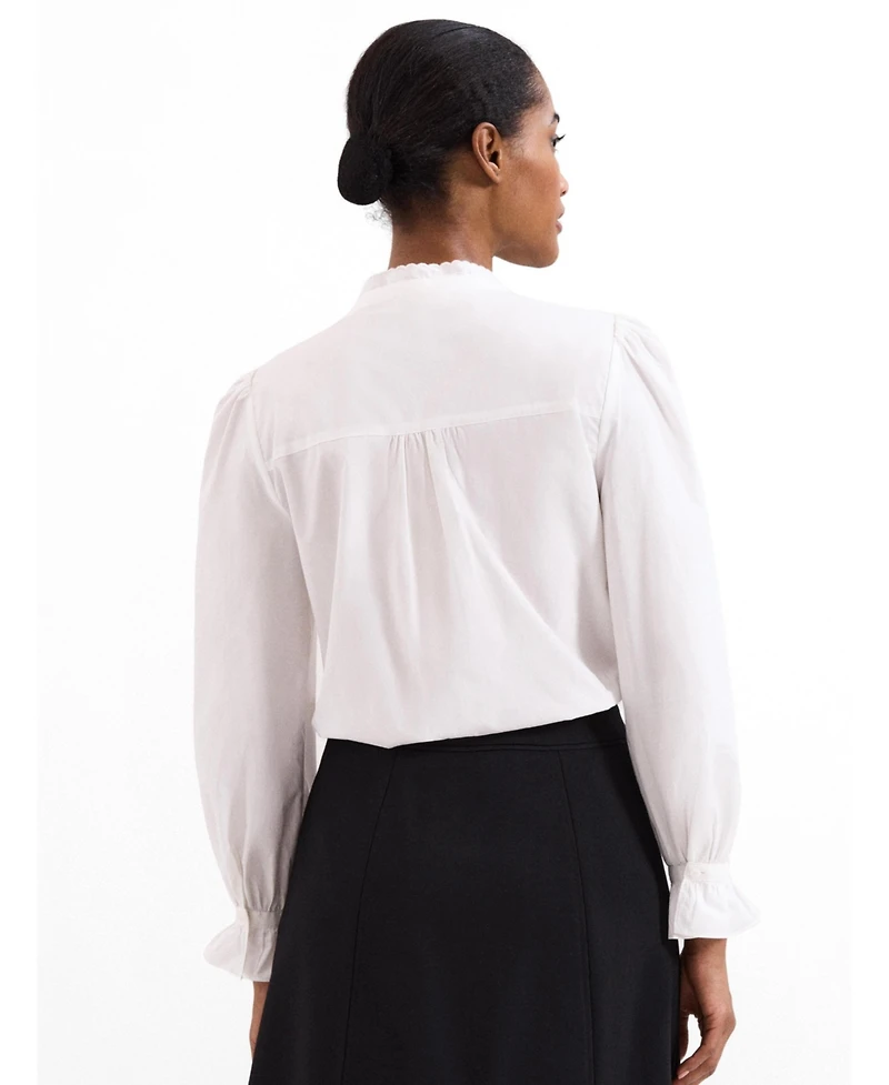 Phase Eight Women's Laurie Pleated Embroidered Cotton Blouse
