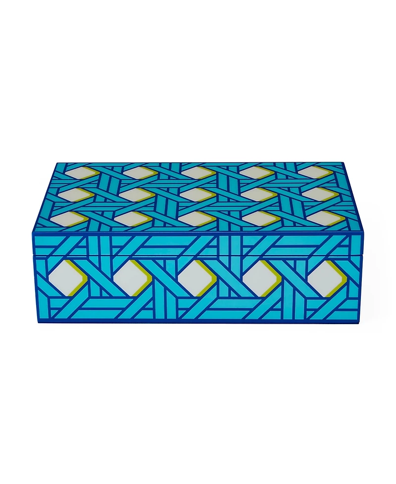 Jonathan Adler Basketweave Lacquer 10" Medium Box