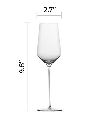 Zwiesel Glas Nektar Handmade Champagne Glasses, Set of 2