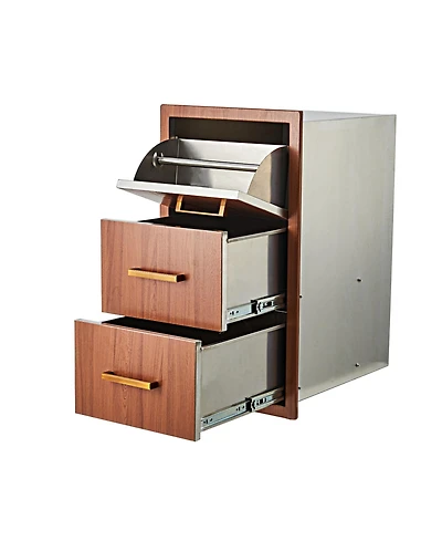 gaomon Outdoor Stainless Steel Kitchen Drawers for Kitchen Island, Patio Grill Station