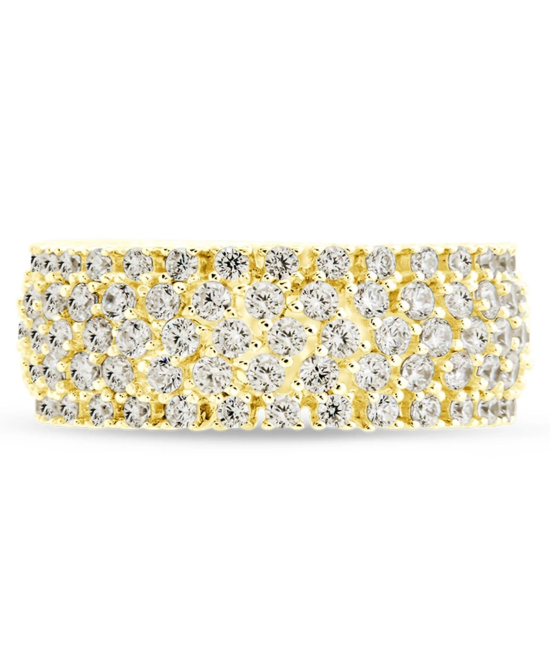Sterling Forever Silver Yvonne Cubic Zirconia Stacking Ring