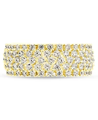 Sterling Forever Silver Yvonne Cubic Zirconia Stacking Ring