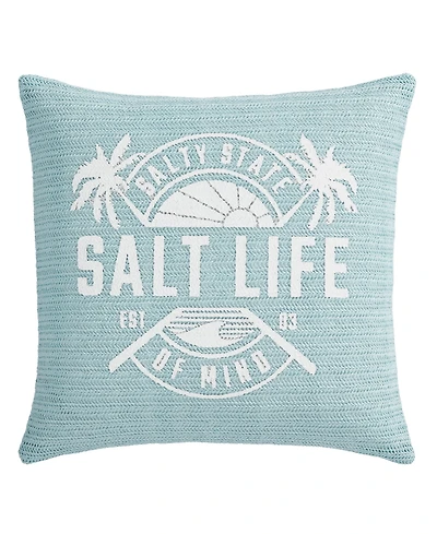 Salt Life Raffia Square Decorative Pillow, 18" x