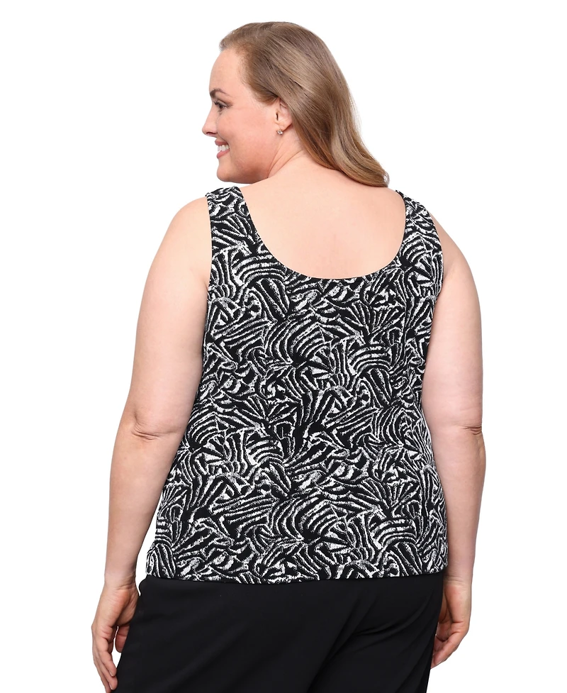 Alex Evenings Plus Glitter Knit Top and Jacket, 2-Piece Set