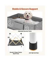 Cozito Elevated Collapsible Dog Bathtub 100 L Pet Grooming Wash Station with Drain Hose