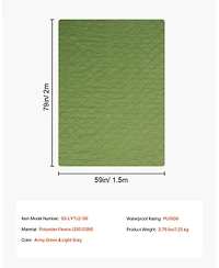 Cozito Camping Blanket, 82 x 55 inches 330 Gsm Polyester Fleece Stadium Blanket