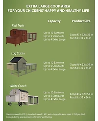 Gaomon Wooden Chicken Coop for Chickens with Run for Outdoor Storage