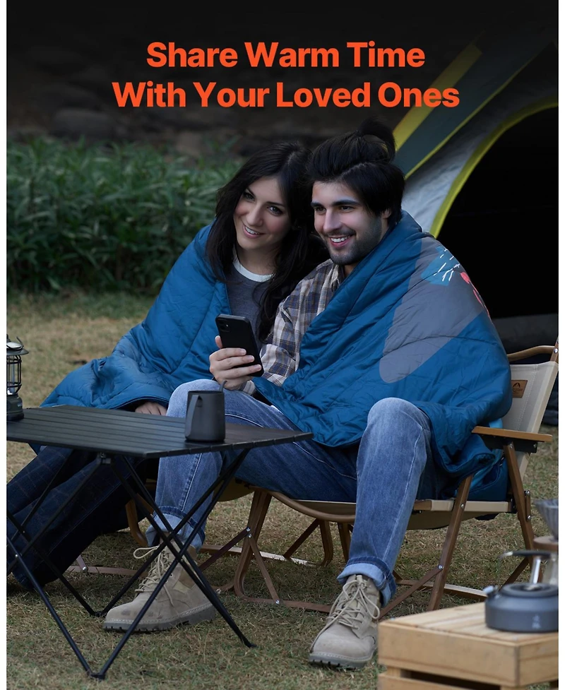 Cozito Wearable Camping Blanket, Printed Polyester Stadium Blanket