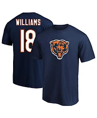 Fanatics Men's Caleb Williams Navy Chicago Bears Big Tall Player Name Number T-Shirt