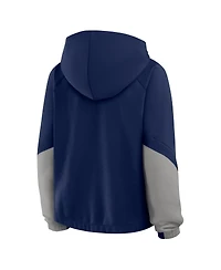 Fanatics Women's Navy New York Yankees Oversized Time to Win Pullover Hoodie