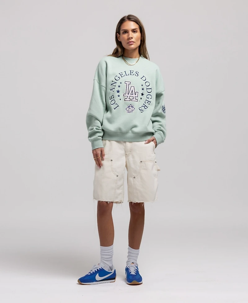 Mitchell Ness Women's Green Los Angeles Dodgers Yacht Rock Sweatshirt